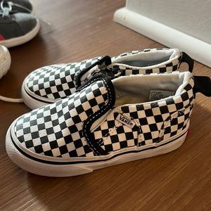 Infant Vans black and white checker